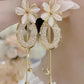 📢📢¡50% DE DESCUENTO! ⏰Pendientes colgantes con borlas de flores elegantes
