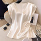 Women's Solid Color Silky V-Neck Tank Top