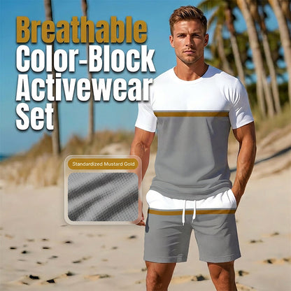 Conjunto deportivo de verano para hombre con bloques de color