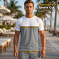 Conjunto deportivo de verano para hombre con bloques de color