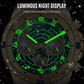 Reloj multifunción con fase de sol y luna