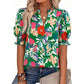 👚 ¡50% DE DESCUENTO AHORA! 🌸 Camisa casual floral para mujer – Manga corta, ligera y lista para primavera – Transpirable, fácil de cuidar, encanto ☁️ cotidiano