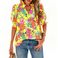👚 ¡50% DE DESCUENTO AHORA! 🌸 Camisa casual floral para mujer – Manga corta, ligera y lista para primavera – Transpirable, fácil de cuidar, encanto ☁️ cotidiano