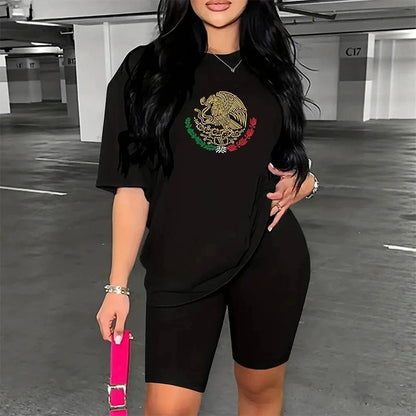 Camiseta informal mexicana para mujer