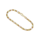 💎 ¡50% DE DESCUENTO POR TIEMPO LIMITADO! ✨ Pulsera de Eslabones Tricolor Unisex – Oro/Rosa/Plata, Corte Facetado, Cierre Langosta 🖤