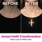 💎 ¡50% DE DESCUENTO AHORA! ✨ Collar colgante de cruz de circón colorido para mujer – Brillante y ligero – Diseño inspirado en la fe, perfecto para el uso diario o regalo – elegante y significativo ✝️