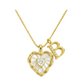 ⏳Time-Limited Special⏰Heart Shaped Letters Micro Pave Chain Necklace – Initial Pendant, Titanium Steel, Adjustable ✨