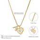 ⏳Time-Limited Special⏰Heart Shaped Letters Micro Pave Chain Necklace – Initial Pendant, Titanium Steel, Adjustable ✨