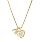 ⏳Time-Limited Special⏰Heart Shaped Letters Micro Pave Chain Necklace – Initial Pendant, Titanium Steel, Adjustable ✨