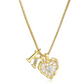 ⏳Time-Limited Special⏰Heart Shaped Letters Micro Pave Chain Necklace – Initial Pendant, Titanium Steel, Adjustable ✨