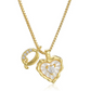 ⏳Time-Limited Special⏰Heart Shaped Letters Micro Pave Chain Necklace – Initial Pendant, Titanium Steel, Adjustable ✨