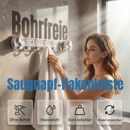 🧲 ¡COMPRA 3, RECIBE 1 GRATIS! 🪝 Riel de gancho con ventosa minimalista – Sin taladros, resistente al óxido y con una sujeción fuerte – Perfecto para cocina, baño u oficina – Diseño sin adhesivo, reutilizable 🚪