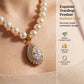 💟 ¡OFERTA LIMITADA 50% OFF! 💥 Collar de Perlas Estilo Vintage para Mujer – Gargantilla con Colgante de Lágrima, Perlas Luminosas, Tono Dorado ✨