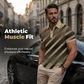 👔 ¡OFERTA LIMITADA 50% OFF! 💥 Camisas con Cuello y Estampado Geométrico para Hombre – Corte Muscular, Transpirable, Resistente a la Decoloración ✨
