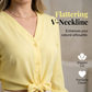 Top Elegante con Cuello en V y Cintura Anudada para Mujer