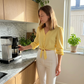 Top Elegante con Cuello en V y Cintura Anudada para Mujer