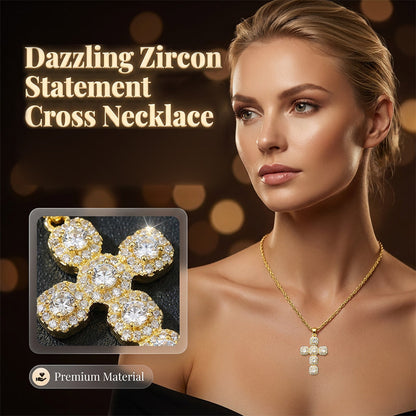 🌸 ¡50% DE DESCUENTO AHORA! 🌸Colgante de amuleto de cruz de zircón con incrustaciones de cobre