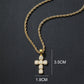 🌸 ¡50% DE DESCUENTO AHORA! 🌸Colgante de amuleto de cruz de zircón con incrustaciones de cobre