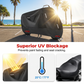 🏍️ ¡50% DE DESCUENTO! ⏰ Funda para motocicleta de uso rudo para todo clima – Impermeable y resistente a rayos UV, compatible con la mayoría de motos, con ojales de seguridad 🌧️☀️