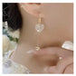 Pendientes colgantes de corazón brillante para mujeres