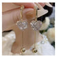 Pendientes colgantes de corazón brillante para mujeres