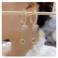 Pendientes colgantes de corazón brillante para mujeres