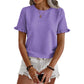 👚 LIMITED-TIME 50% OFF! 💥 Women's Elegant Ruffle Sleeve Summer Top – Round Neck, Textured, Wrinkle Resistant ✨