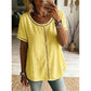 👕 ¡OFERTA LIMITADA 50% DE DESCUENTO! 💥 Top Bohemio Casual con Calados para Mujer – Encaje, Corte Holgado, Transpirable ✨