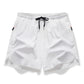 🏃  Pantalones cortos atléticos transpirables - bolsillos con cremallera, cintura elástica y secadora rápida