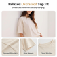 🌸 Conjunto de 2 Piezas para Mujer – Top de Cuello Redondo Manga Corta & Falda Plisada, Outfit Casual con Falda Acampanada de Cintura Alta para el Día a Día