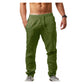 Pantalones de Lino con Cordón Casual para Hombre
