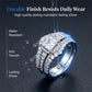 Anillo femenino de circonia cúbica de corte princesa