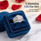 Anillo femenino de circonia cúbica de corte princesa