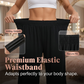 Pantalones cortados de piernas anchas de alta elasticidad para mujeres