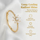 Aretes de Aro Elegantes con Copo de Nieve y Zircón Brillante