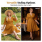 Vestido con Volantes y Escote en V para Mujer
