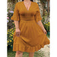 Vestido con Volantes y Escote en V para Mujer