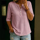 Top de Punto Waffle Transpirable Casual para Mujer