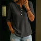 Top de Punto Waffle Transpirable Casual para Mujer