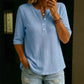 Top de Punto Waffle Transpirable Casual para Mujer
