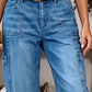 👖 ¡OFERTA POR TIEMPO LIMITADO 50% OFF! ✨ Pantalones Vaqueros Cortos Elásticos Casuales para Mujer – Corte Barril, Cintura Media, Múltiples Bolsillos 🌿
