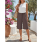 ⏳Oferta por Tiempo Limitado⏰ Shorts Casuales con Cordón para Mujer – Ligeros, Pierna Ancha, Cintura Ajustable 🌿