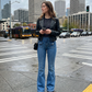 📢🔥¡50% OFF POR TIEMPO LIMITADO!⏰ Jeans Acampanados de Cintura Alta para Mujer