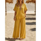 🏆ÚLTIMO DÍA DE VENTA 50% OFF🔥Conjunto de Top con Escote en V y Pantalón Ancho para Mujer