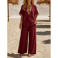 🏆ÚLTIMO DÍA DE VENTA 50% OFF🔥Conjunto de Top con Escote en V y Pantalón Ancho para Mujer