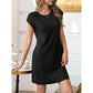 👗 ¡50% OFF POR TIEMPO LIMITADO! ✨ Vestido de Color Sólido con Cuello Redondo para Mujer – Mezcla de Algodón, Manga Corta, Ajuste Relajado 🌸