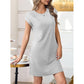 👗 ¡50% OFF POR TIEMPO LIMITADO! ✨ Vestido de Color Sólido con Cuello Redondo para Mujer – Mezcla de Algodón, Manga Corta, Ajuste Relajado 🌸