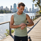 Camiseta Sin Mangas Transpirable para Entrenamiento de Hombre