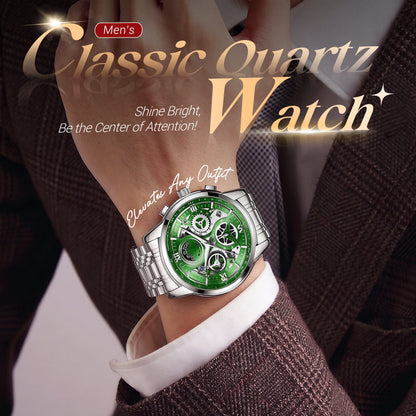 ⌚Reloj clásico de cuarzo para hombre: correa resistente, estilo atemporal 🖤