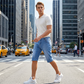 Pantalones cortos de denim ligeros de verano para hombre